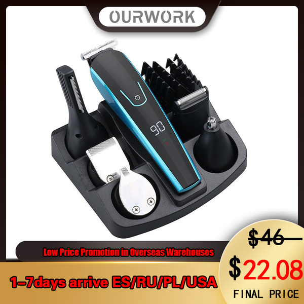 

hair clipper multifunctional hair clipper rechargeable wireless electric hair clipper mens shaver nose trimmer 11 function