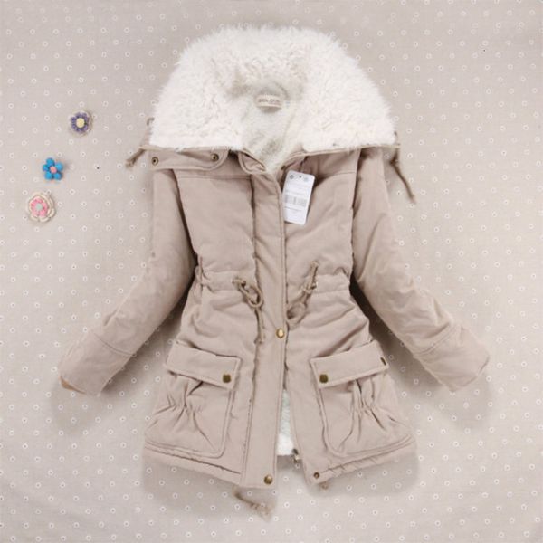 

women autumn parkas coat woman clothes solid long jacket slim plus size women's winter jackets coats s m l  xxl, Black
