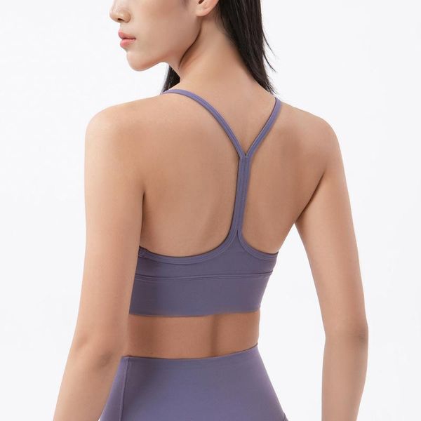 

nude european and american fitness beauty back sports underwear vest style small sling yoga bra outfit