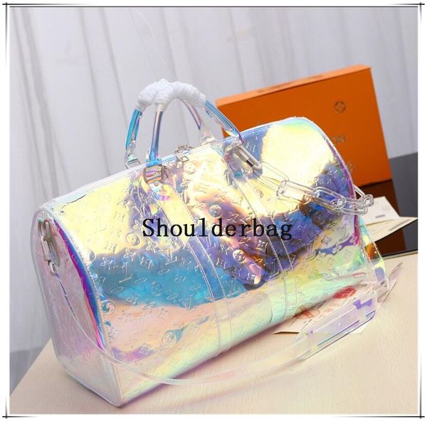 

travel bags fashion mens luxury sports bag leather shopping bag luggage shoulder for women duffel bags lv louis 1 vitton, Black