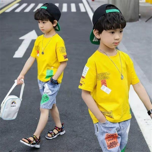 

teen boys clothing sets summer kids clothes casual outfit tracksuit for sport suit children 3-12t, White