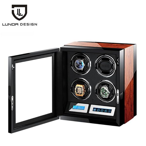 

watch boxes & cases arrival winder for automatic watches box storage display case, Black;blue