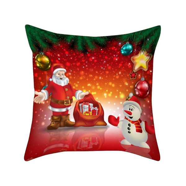 

cushion/decorative pillow merry christmas decorations cover for home xmas pillowcase santa claus reindeer cushion year decor 2021