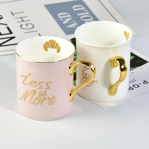 

mugs 400ml ceramic coffee mug with gold handgrip handmade big pottery tea milk cup travel kitchen tableware nordic home decor