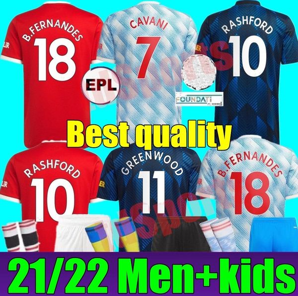

21 22 ronaldo sancho soccer jerseys bruno fernandes utd pogba rashford football shirt 2021 2022 man kids kit youth boys lindelof james, Black;yellow
