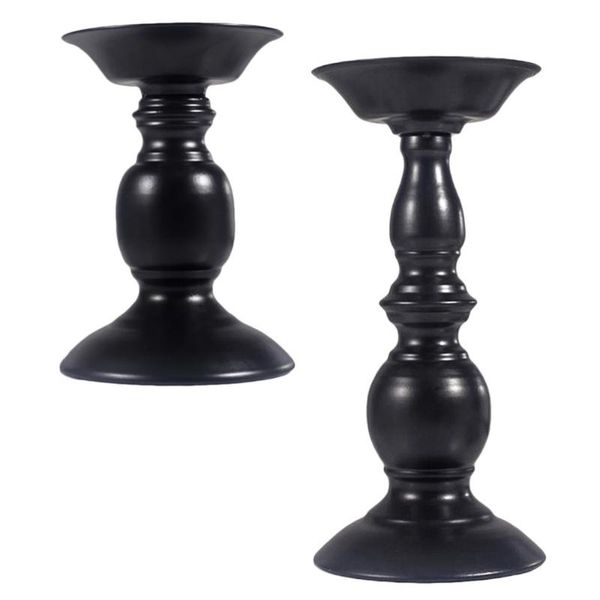 

candle holders 2pcs retro candlestick european stand adornment iron art