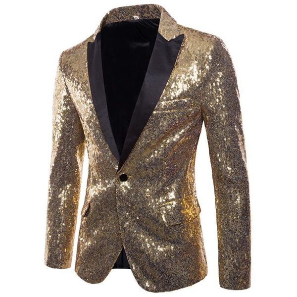 

men's suits & blazers mens suit jacket performance sequin gold stage wine party dress host social 2021 spring clothes, White;black