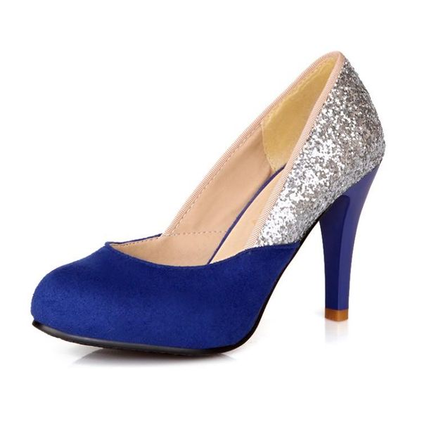 

dress shoes big size simple splicing ladies high heels women woman pumps, Black