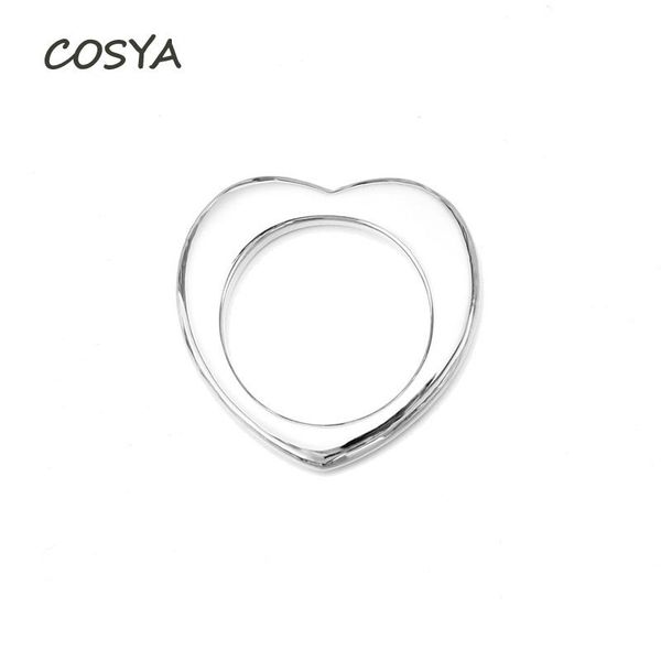 

100% 925 sterling silver heart high carbon diamond engagement rings for women temperament classic party fine jewelry gift cluster, Golden;silver