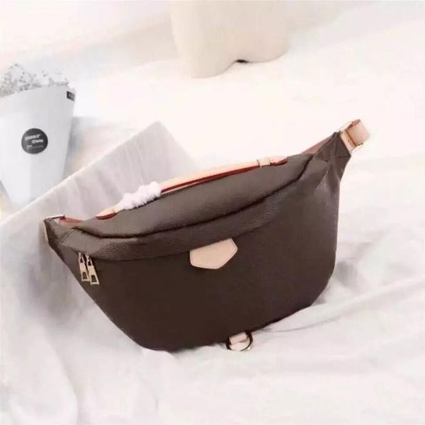 

waist bags 2021 for women pack bag round belt leather chest handbag beige fashion real