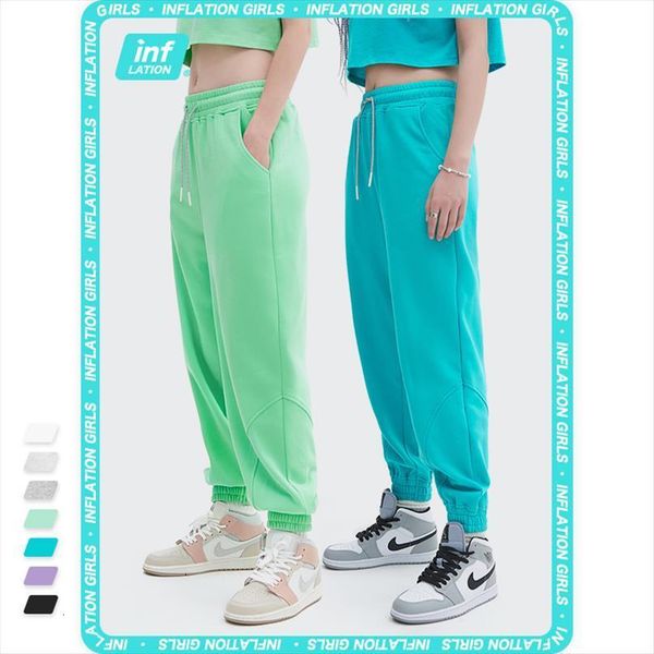 

inflation comfy high waist women pant sweatpants with pocket sporty athletic loose workout jogger pants 6051gs21, Black;white