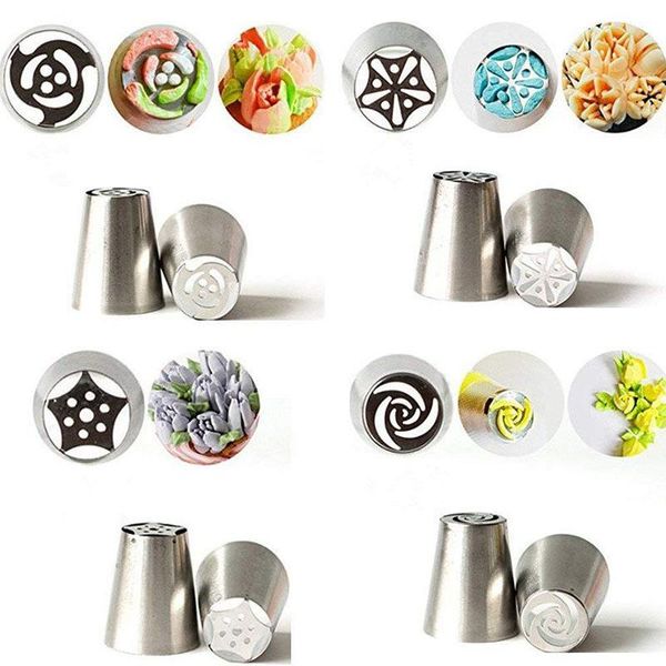 

baking & pastry tools 2pcs large russian decorating mouth stainless steel without soldering point one step forming