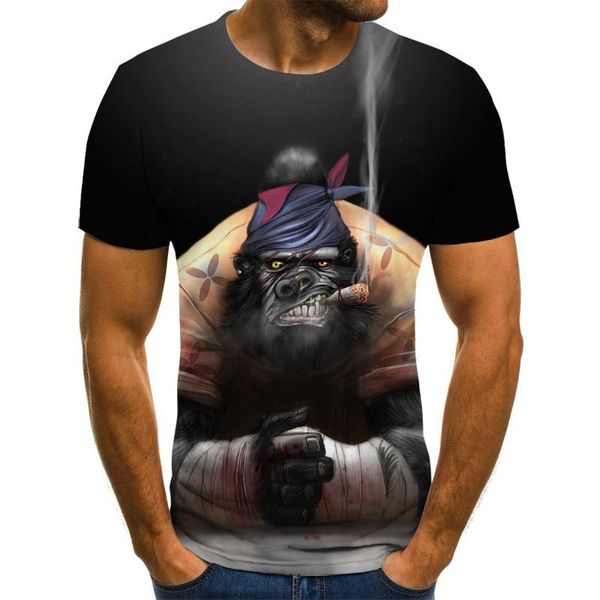 

men's t-shirts summer casual t-shirt geometric 3d three-dimensional pattern digital printing short-sleeved slim tee, White;black