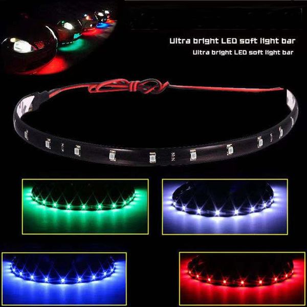 

strips 12v smd2835 led strip 30cm diy color lights for cars and motorcycles waterproof flexible light trunk personalized