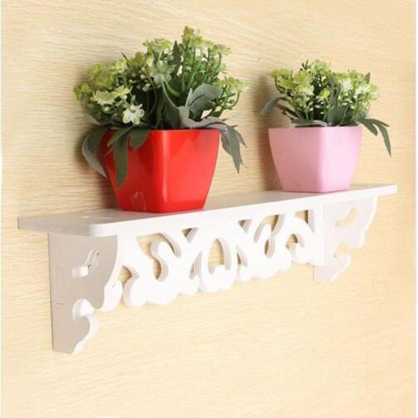 

metal wood shelf organizer wall decorative for flower pot artwork bathroom kitchen organizers hooks & rails