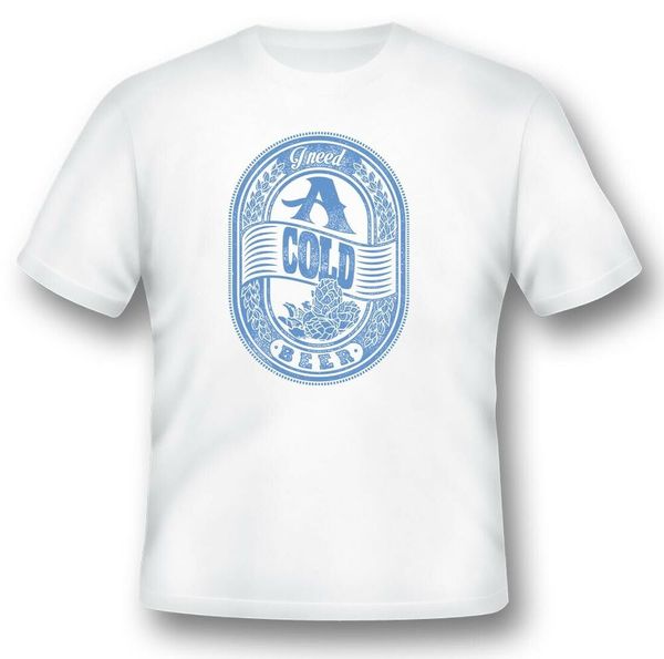 

i need a cold beer black or white tee, White;black