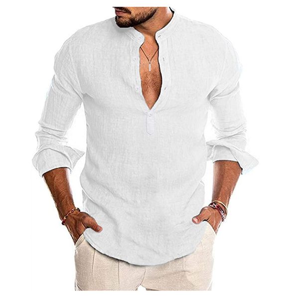 

white pattern mens long-sleeved shirt comfortable fit fashion retro style travel office entertainment, White;black