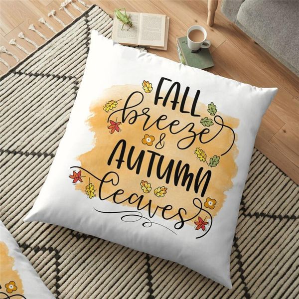 

cushion/decorative pillow funny backrest fall breeze autumn leaves printed cushion cover halloween 45*45cm throw case decorative for home