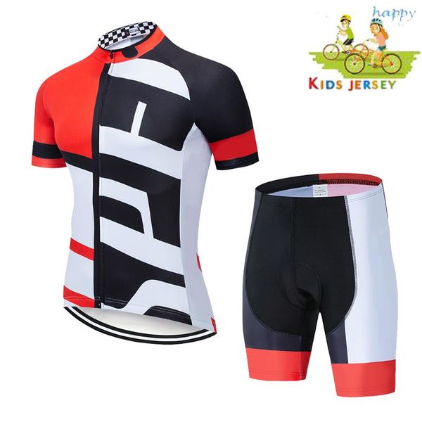 

racing sets 2021 kids cycling clothing summer jersey set breathable biking suit short sleeve clothes mtb children's wear, Black;blue