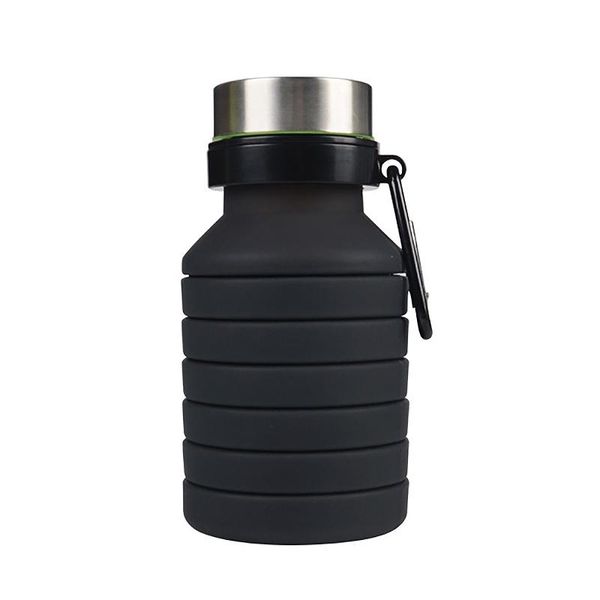 

water bottle outdoor travel sports folding silicone kettle cup