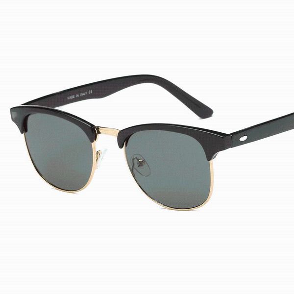 

sunglasses 2021 classical half-frame men/women fashion brand design vintage male female goggles driving sun glasses gafas mujer, White;black