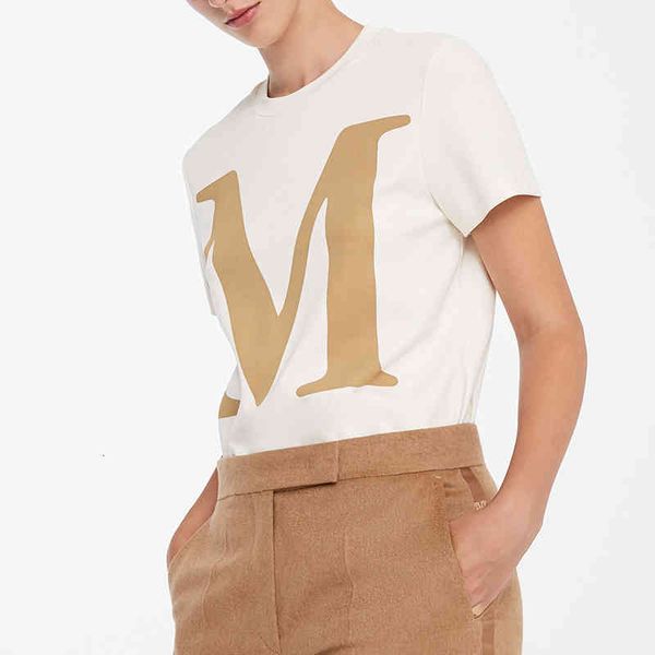 

tee rowling gold letter printing t of women will see the neck short cotton t-shirt cozy t-shirts shirts, White