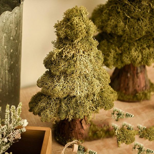 

christmas decorations nordic rough wind moss simulation tree deskwindow home decoration ornament village fake