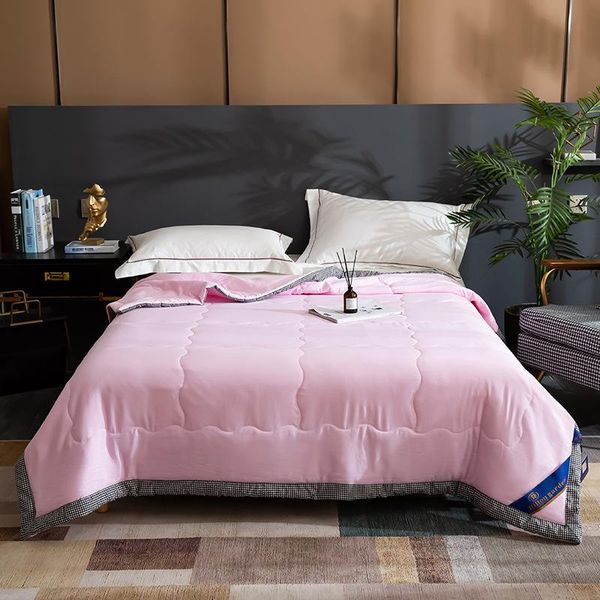 

comforters & sets hilton pure color washed cotton summer quilt houndstooth thin air conditioner plain gift comforter