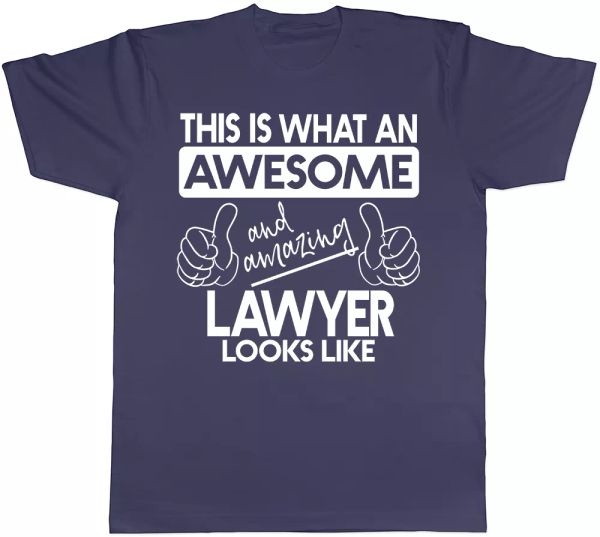 

This is what an Awesome and Amazing Lawyer Looks Like Mens Short Sleeve T-Shirt, White;black