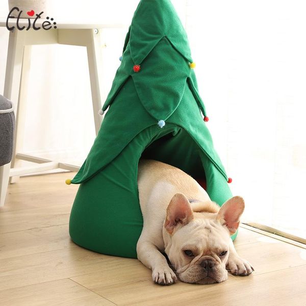 

kennels & pens luxury christmas cartoon pet green house creative cat room tree nest closed deep sleep warm doghouse