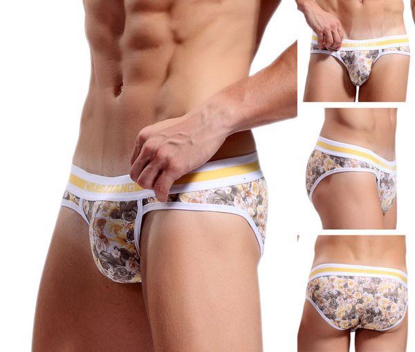 

men's underwear wj will be men's cotton personalized printing triangle 4005sj, Black;white