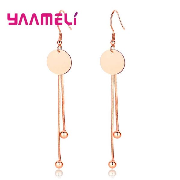 

trendy 925 silver dangler drop earrings simple geometric star shape metal long tassel piercing jewelry women's fashion dangle & chandel