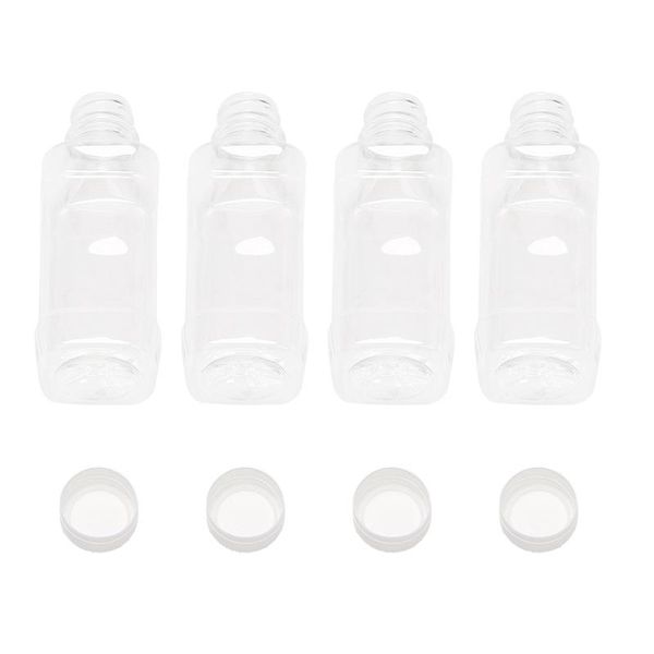 

watering equipments 80 pack 250ml empty juice bottles reusable square drink containers with lids for storing homemade beverages