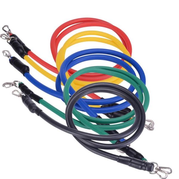 

resistance bands band pull rope tpe 11 pieces set for fitness training rolling strap leading leash wire cable handles buckle net