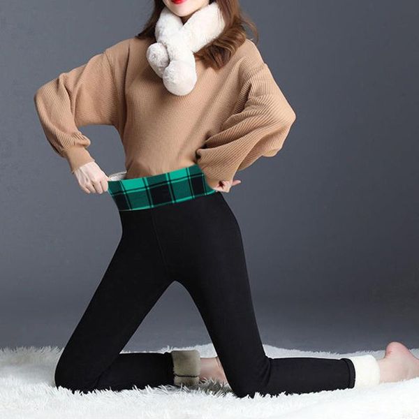 

yoga outfit winter leggings knitting velvet casual legging high elastic thicken lady's warm black pants skinny for women