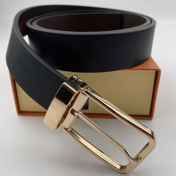 

2021 fashion business luxury belt designer men and women gold silver pin buckle, Black;brown