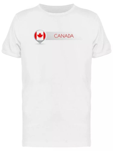 

canada map marker flag tee men's -image by shutterstock, White;black