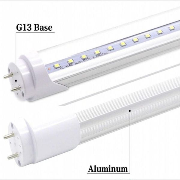 

bulbs 100pcs/park 4ft t8 led tube 20w 1200mm fluorescent bulb super bright lamp