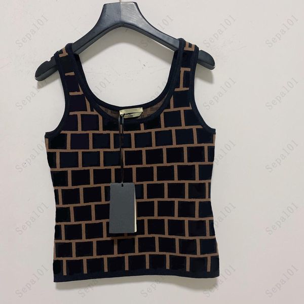 

women's tanks outer wear all-match classic fashion letter pattern women summer knit camisoles, Black;white