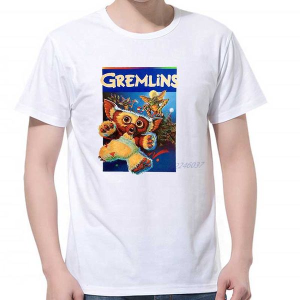 

men's t-shirts gremlin 84 t shirts men gizmo shirt 80s movie retro sci fi vintage cotton short sleeve streetwear clothing, White;black
