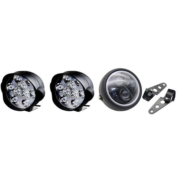 

car headlights 6.5 inch led motorcycle headlight hilo head light lamp bulb drl & 3600lm motorbike spotlight