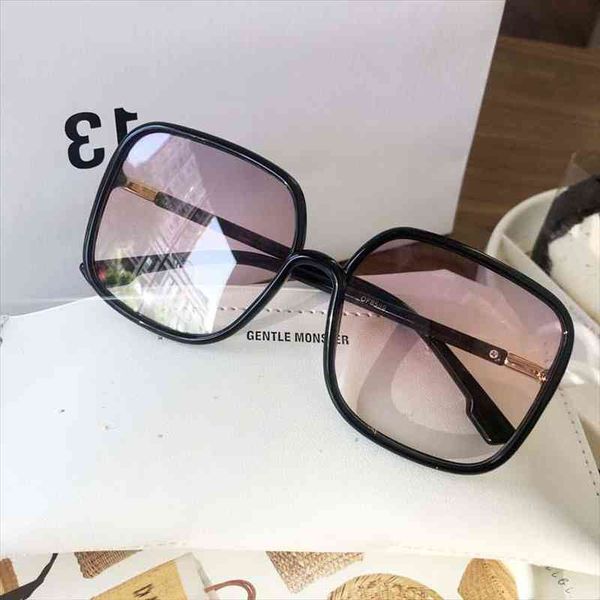 

rectangle sunglasses women oversized eyewear gradient brown pink rimless sun glasses for female uv400, White;black