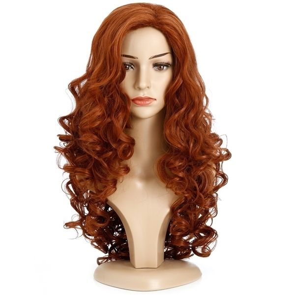 

new wave headgear wig women's long curl wig, Black