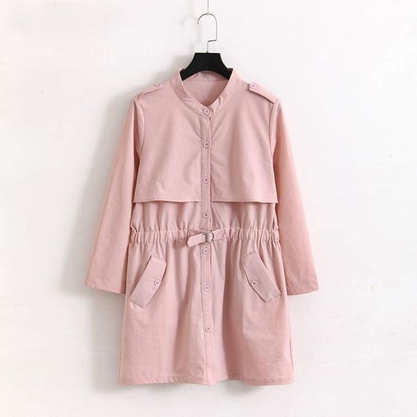 

women's trench coats 2021 spring autumn korean mujer belt windbreak outwear fashion double breasted mid-long coat designer clothes long, Tan;black