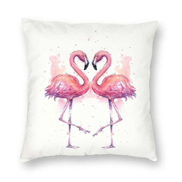 

cushion/decorative pillow cool flamingos heart watercolor case home decor 3d double-sided printing tropical bird art cushion cover for sofa