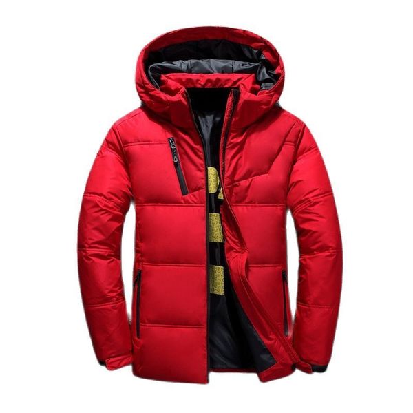 

2021 new winter parkas jacket men fashion casual coat hood thick warm waterproof down male, Black