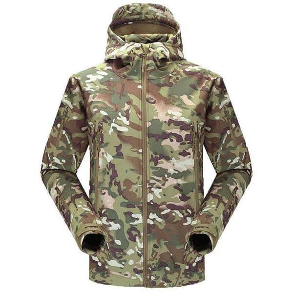 

men's jackets camouflage fleece padded tactical uniform hooded, Black;brown