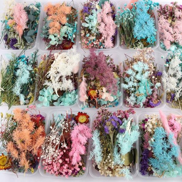 

decorative flowers & wreaths 1 box real dried flower candle epoxy resin pendant making craft diy home decoration