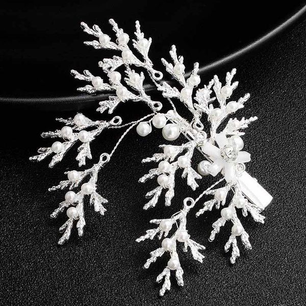 

hair clips & barrettes bling hairpins side clip headdress snow snowflake handmade simulated pearl headpieces bride wedding xmas party headba, Golden;silver