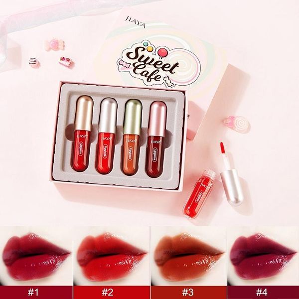 

maquiagem mirror lip glaze fantasy caramel silky moisturizing gloss set women makeup accessory maquillaje tint#1